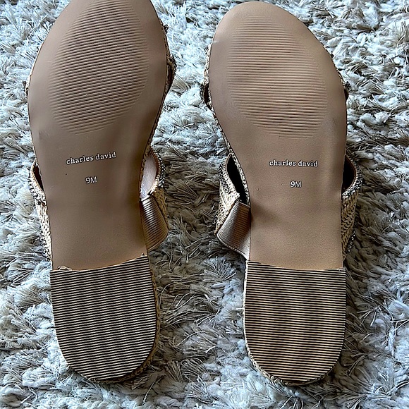 Charles David KENYA Woven w/Crystal Slide Sandals- NWT SIZE 9 - Picture 8 of 11